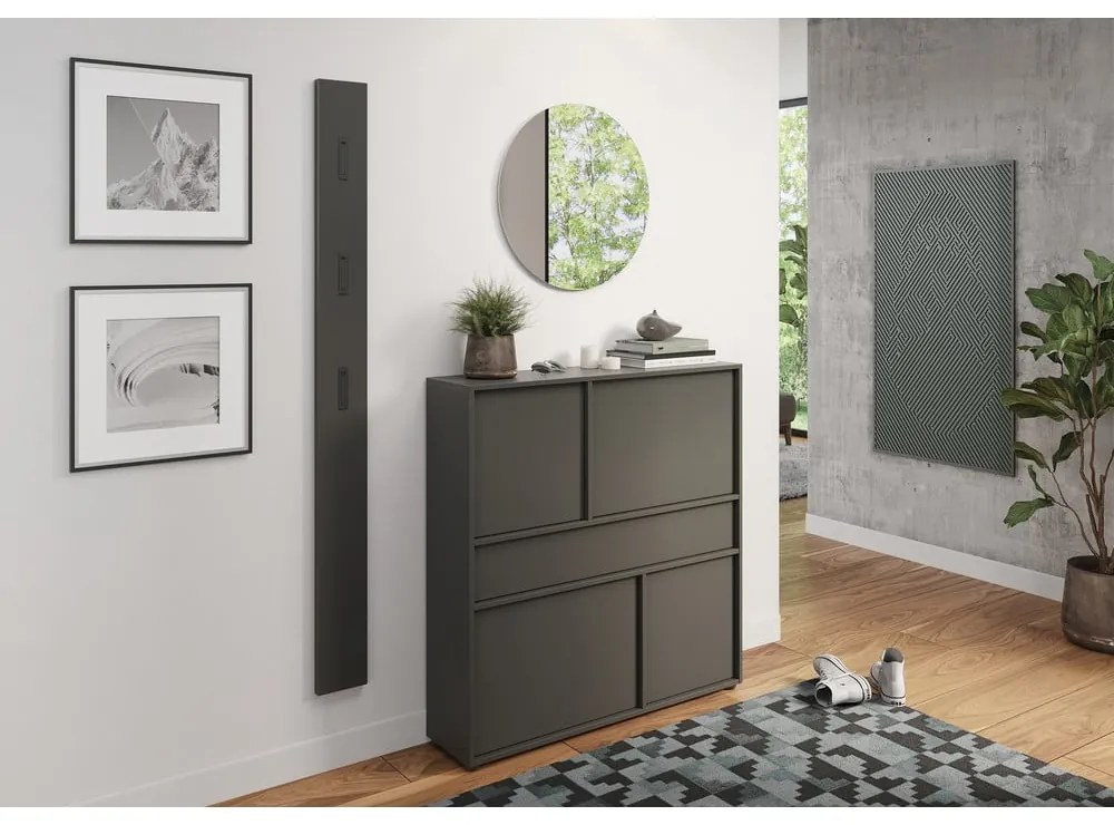 Antracitszürke szekrény 105x108x25 cm Ameca 2.0 – Germania