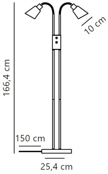 Nordlux - Állólámpa MOLLI 2xE14/25W/230V