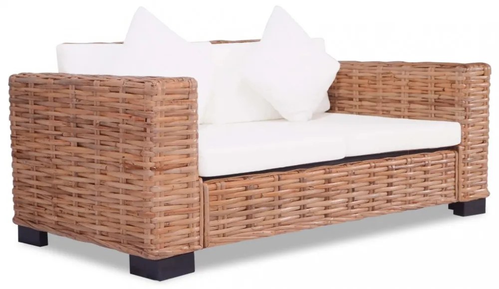 15 részes természetes rattan kanapészett