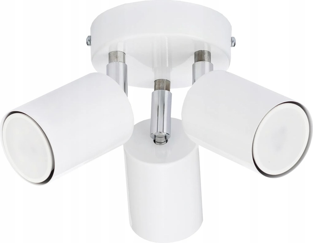 Mennyezeti lámpa plafon spot fehér halogén lámpatest 3x GU10 tripla mozgatható