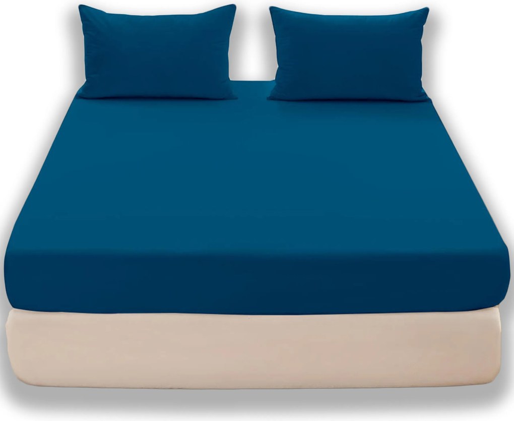 Gumis lepedő 160x200cm Cotton world jersey Türkiz puha GK07