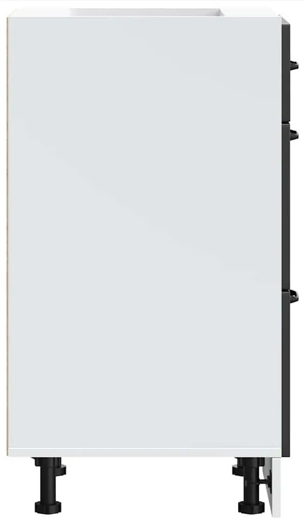 fekete, műfa konyhaszekrény „Kalmar”