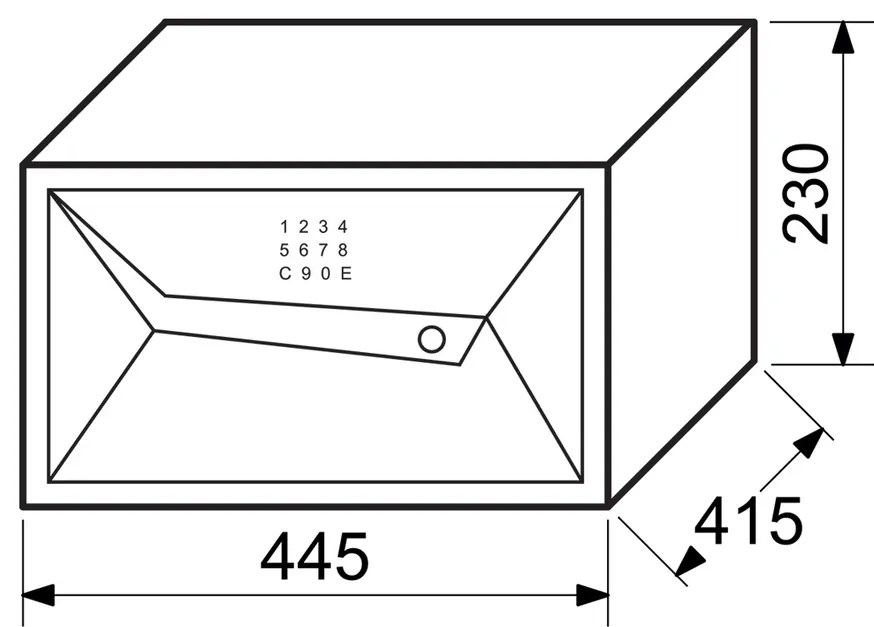 Richter RS.23.DE.FIN Széf elektronikus zárral ésujjlenyomat-olvasóval
