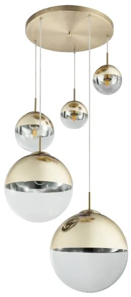 Globo 15855-5 - Csillár zsinóron VARUS 5xE27/40W/230V