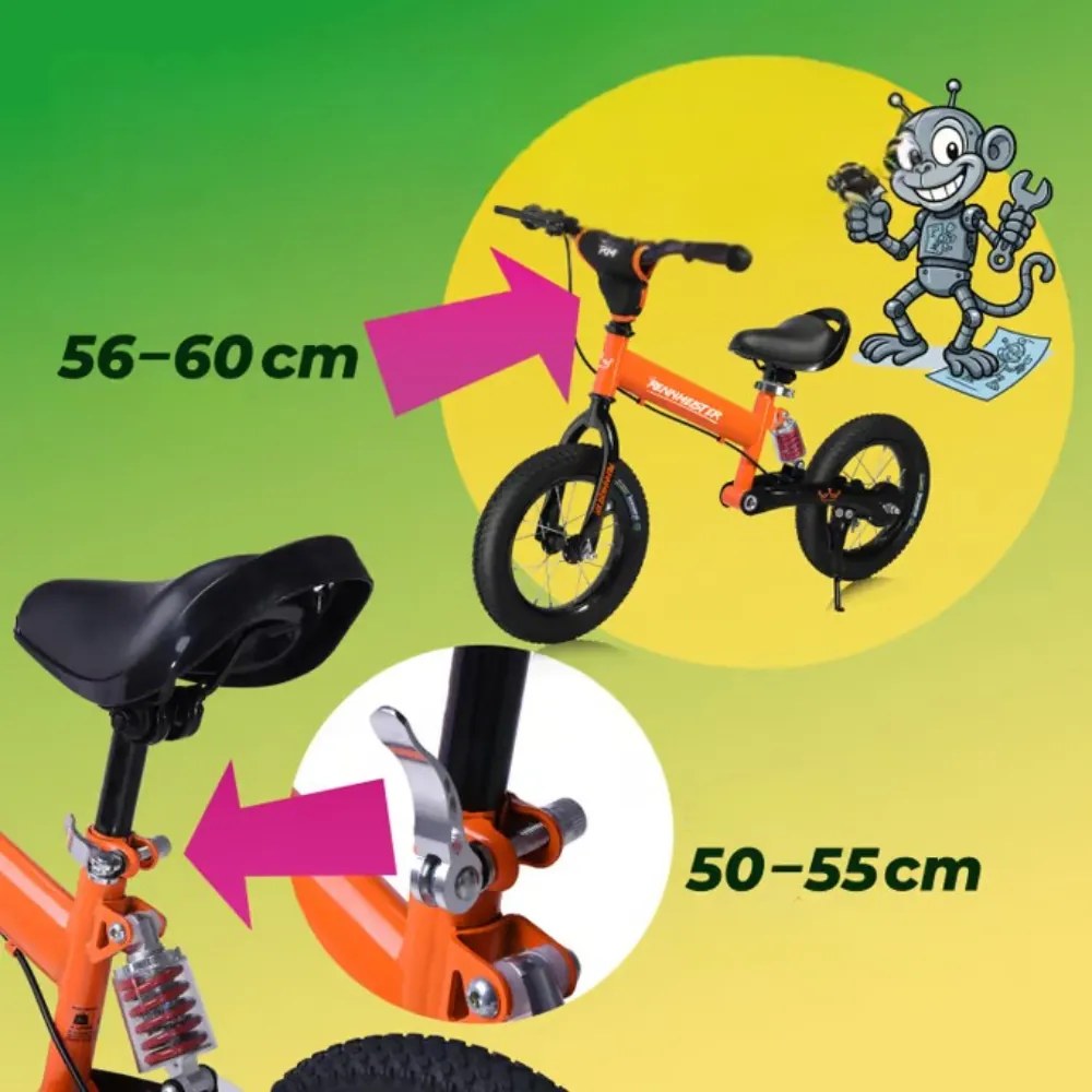 Rennmeister QUIDO gyerek futóbicikli, 3 éves kortól, narancs