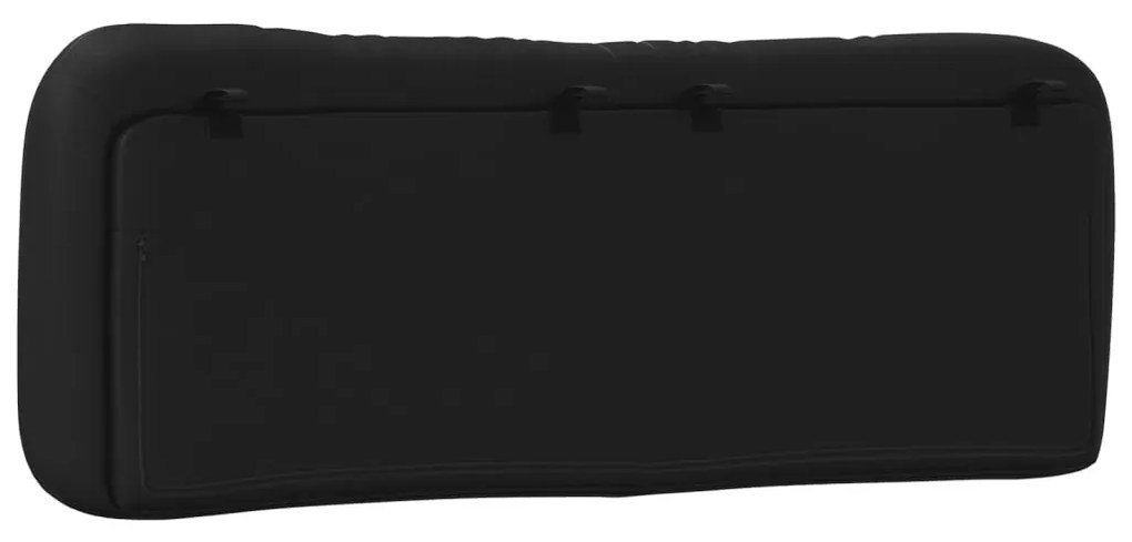 fekete műbőr fejtámla párna 120 cm
