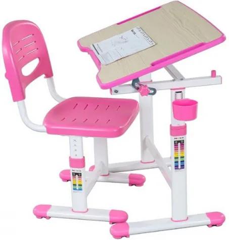 FUN DESK PICCOLINO ll Gyerek íróasztal székkel - rózsaszín