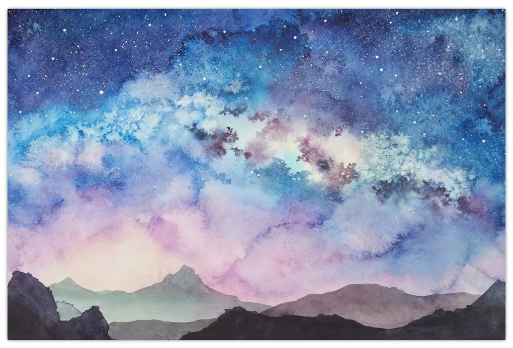 Kép - Milky Way, akvarell (90x60 cm)