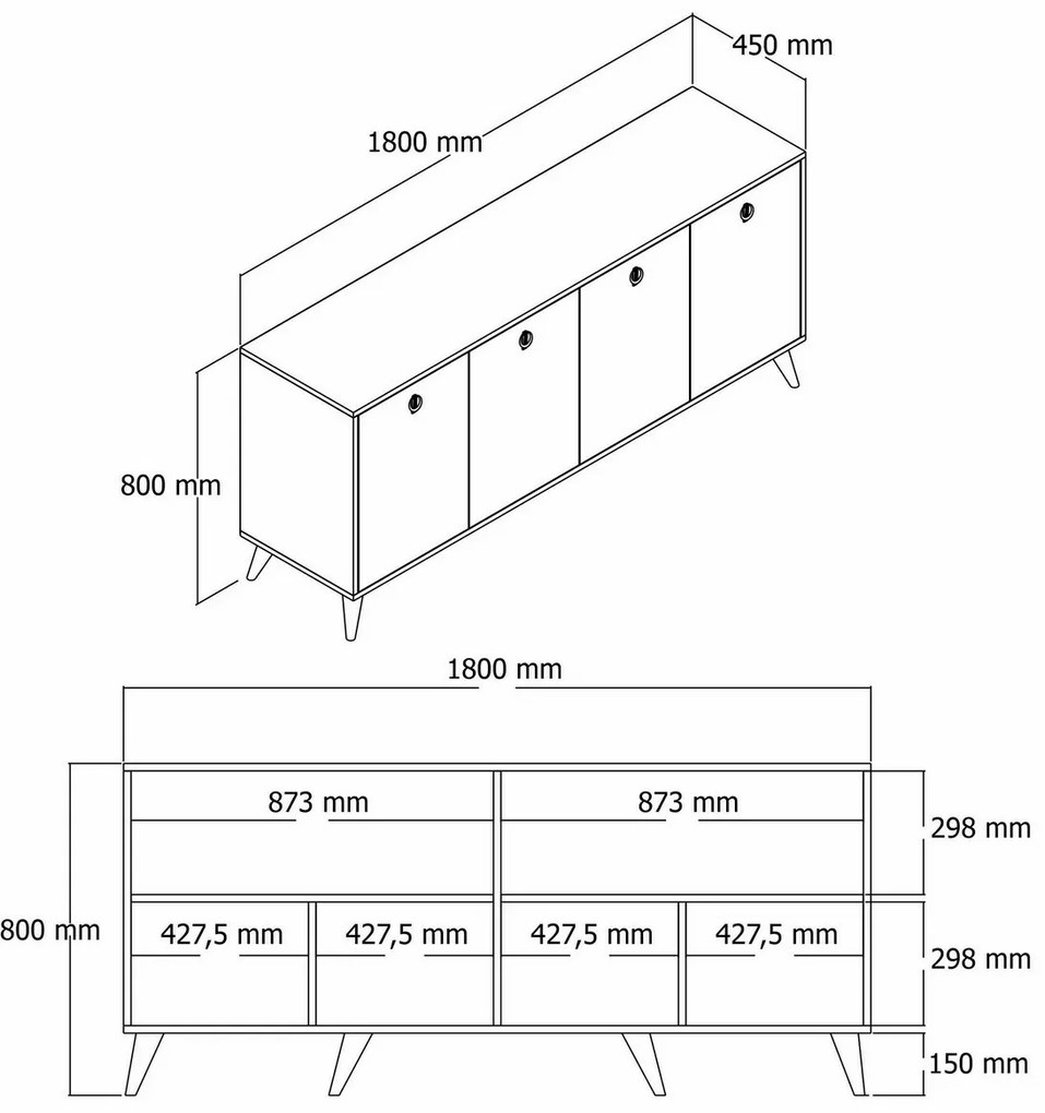 Elite Walnut 2 szekrény
