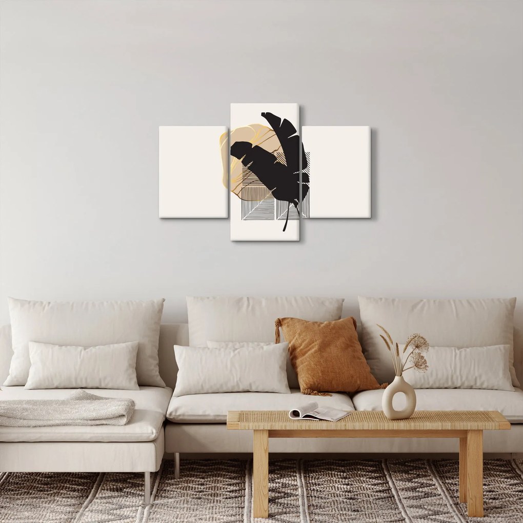 Kép - Absztrakció trópusi levelekkel N⁰4 (90x60 cm)
