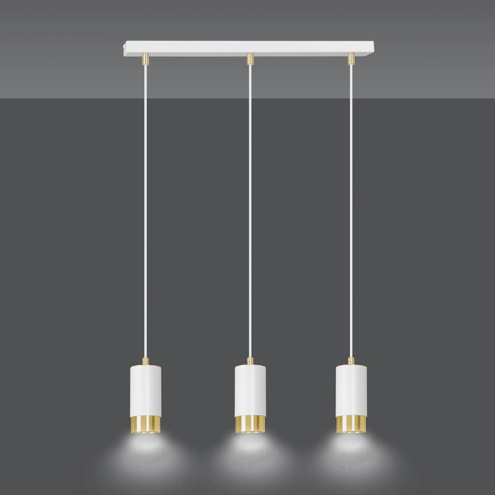 Emibig modern függeszték fumiko fehér arany emi815/3
