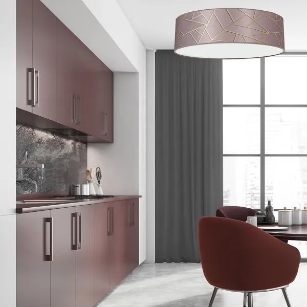 Mennyezeti lámpa ZIGGY 3xE27/60W/230V rózsaszín/arany