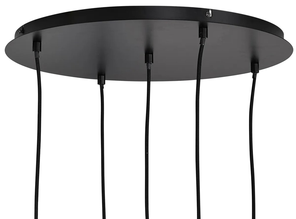 Modern függőlámpa fekete füstüveggel - Jia