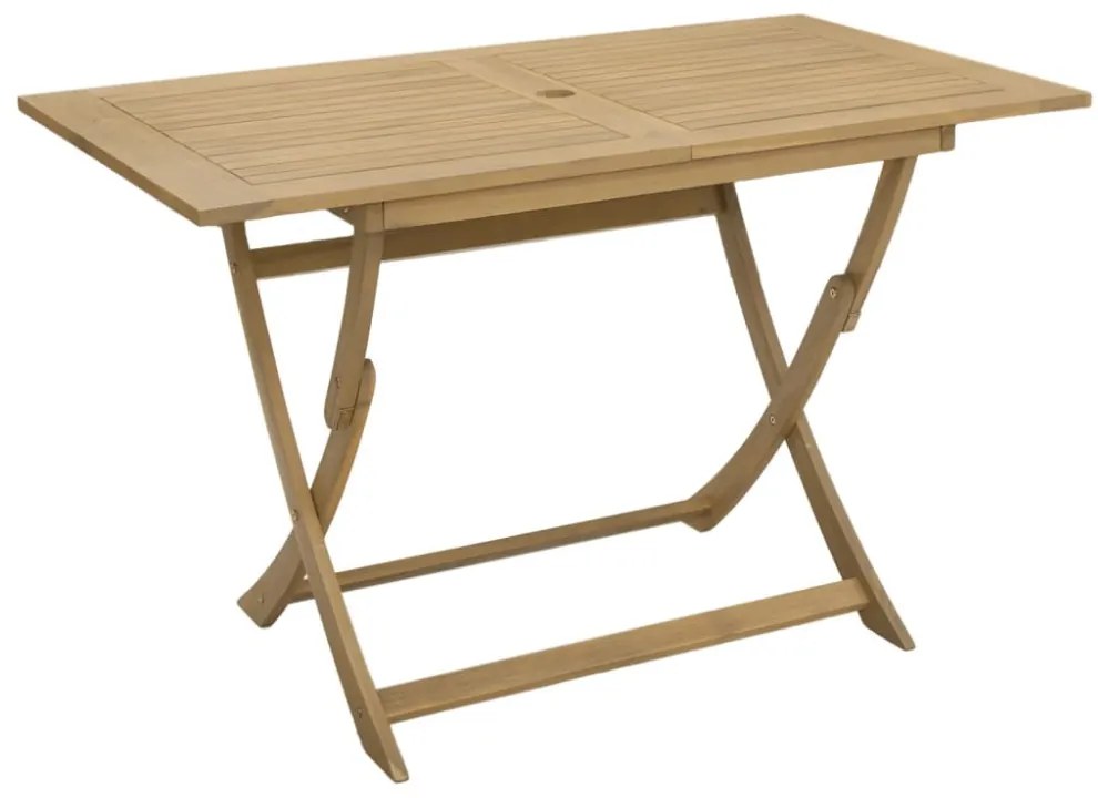 összecsukható tömör akácfa kerti asztal 120 x 70 x 75 cm