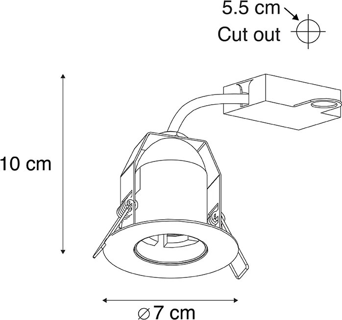 Okos beépített reflektor fekete, WiFi G95 izzóval - Insight