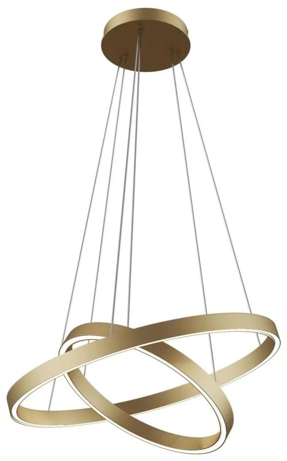 Maytoni MOD058PL-L55BS3K - LED Csillár zsinóron RIM LED/61W/230V átm. 60 cm arany