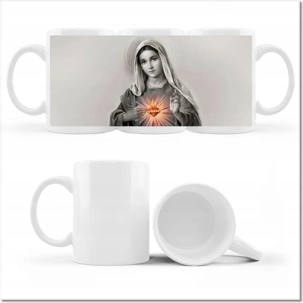 Szűzanya fényképes bögre a nagymama anyukájának