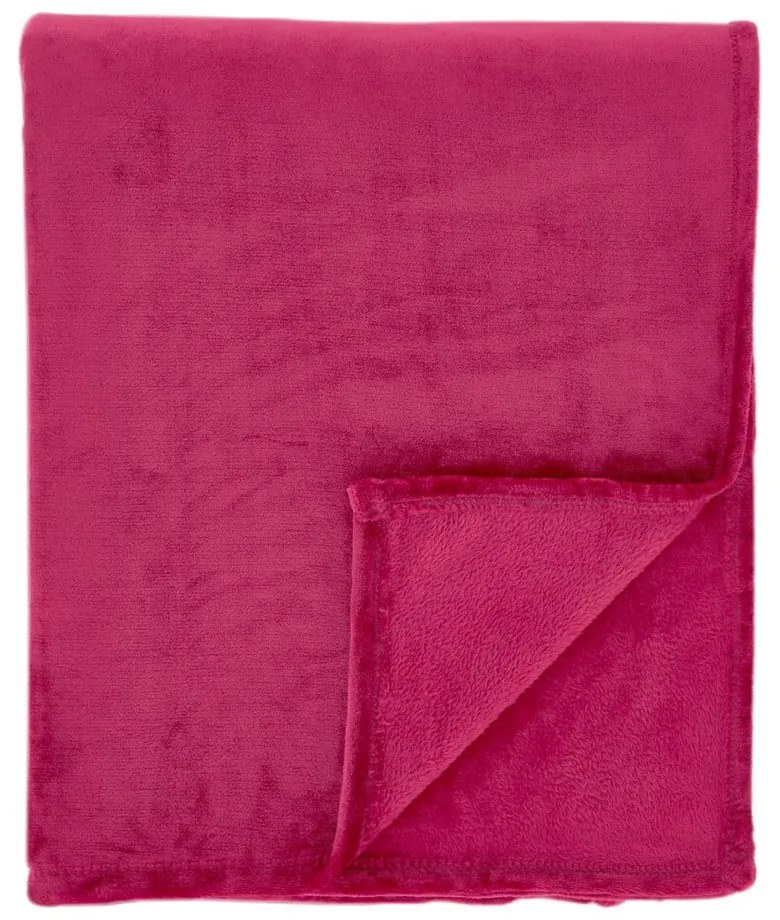 Rózsaszín mikroplüss ágytakaró 200x240 cm Raschel Velvet – Catherine Lansfield