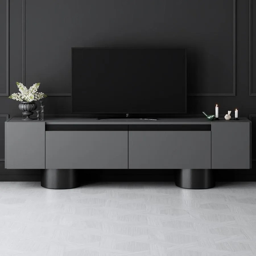 TV szekrény Bohem - Anthracite, Black