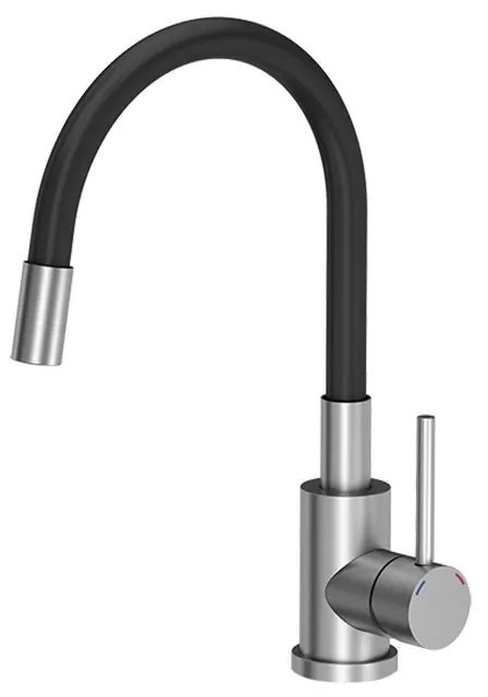Acél mosogatótálca LUKE 100 BRUSH NICKEL