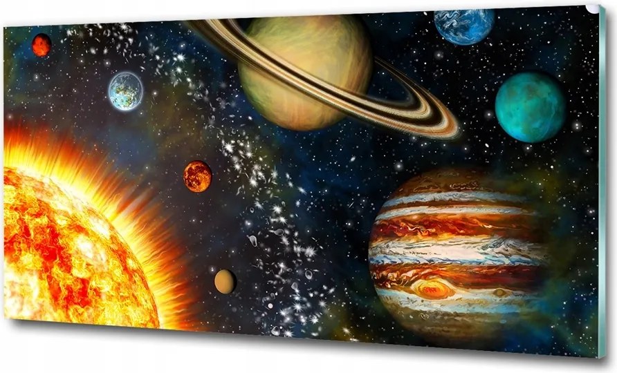 Fotó üvegkép Űrrakéta 125x50