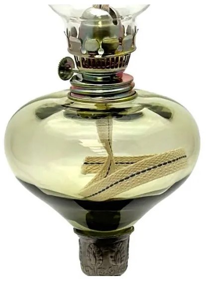 Petroleumlámpa KRASOMÍRA 42 cm erdőzöld színben