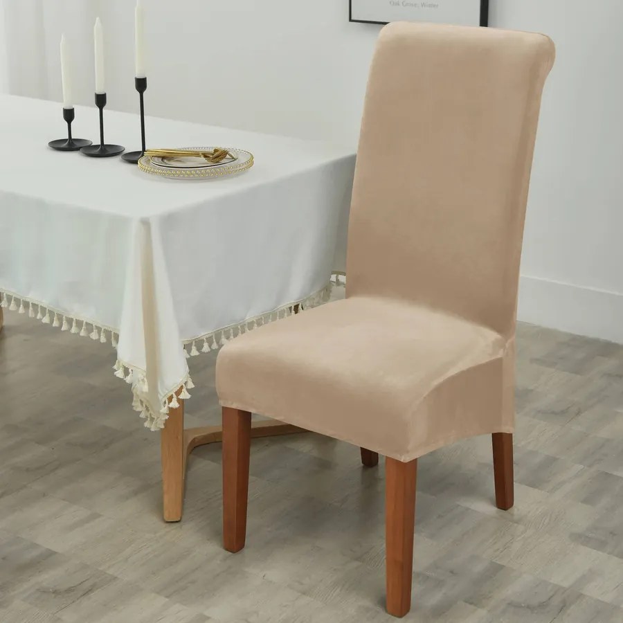 Magastámlás, hosszú székhuzat (bársonyos, kapucsínó barna)