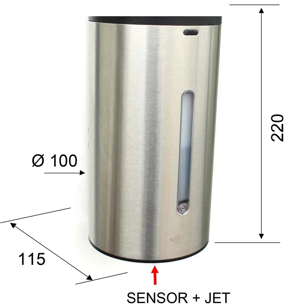 SAPHO SE071 Érintésmentes folyékony szappanadagoló650 ml, rozsdamentes acél