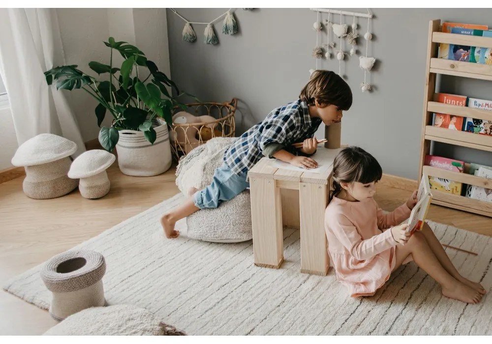 Bézs textil játéktároló kosár ø 23x27 cm Mushroom – Lorena Canals