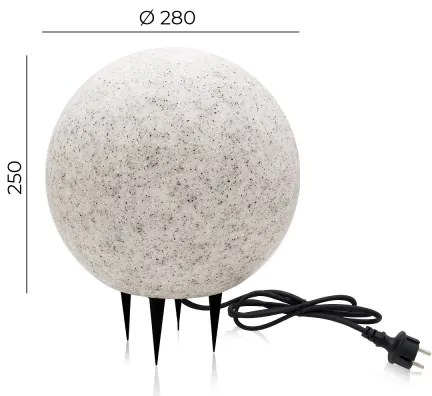 Kültéri dekoratív lámpa GARDEN BALL 1xE27/40W/230V IP65 á. 28 cm