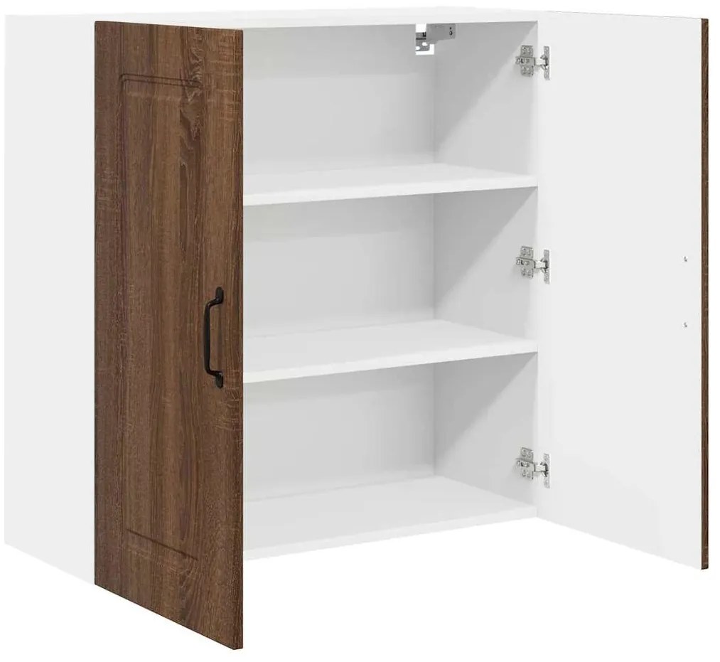 Fali konyhaszekrény ajtóval Barna Tölgy 80 x 31 x 80 cm Faanyag