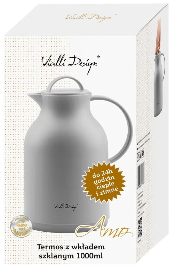 Szürke termosz, 1 l - Vialli Design