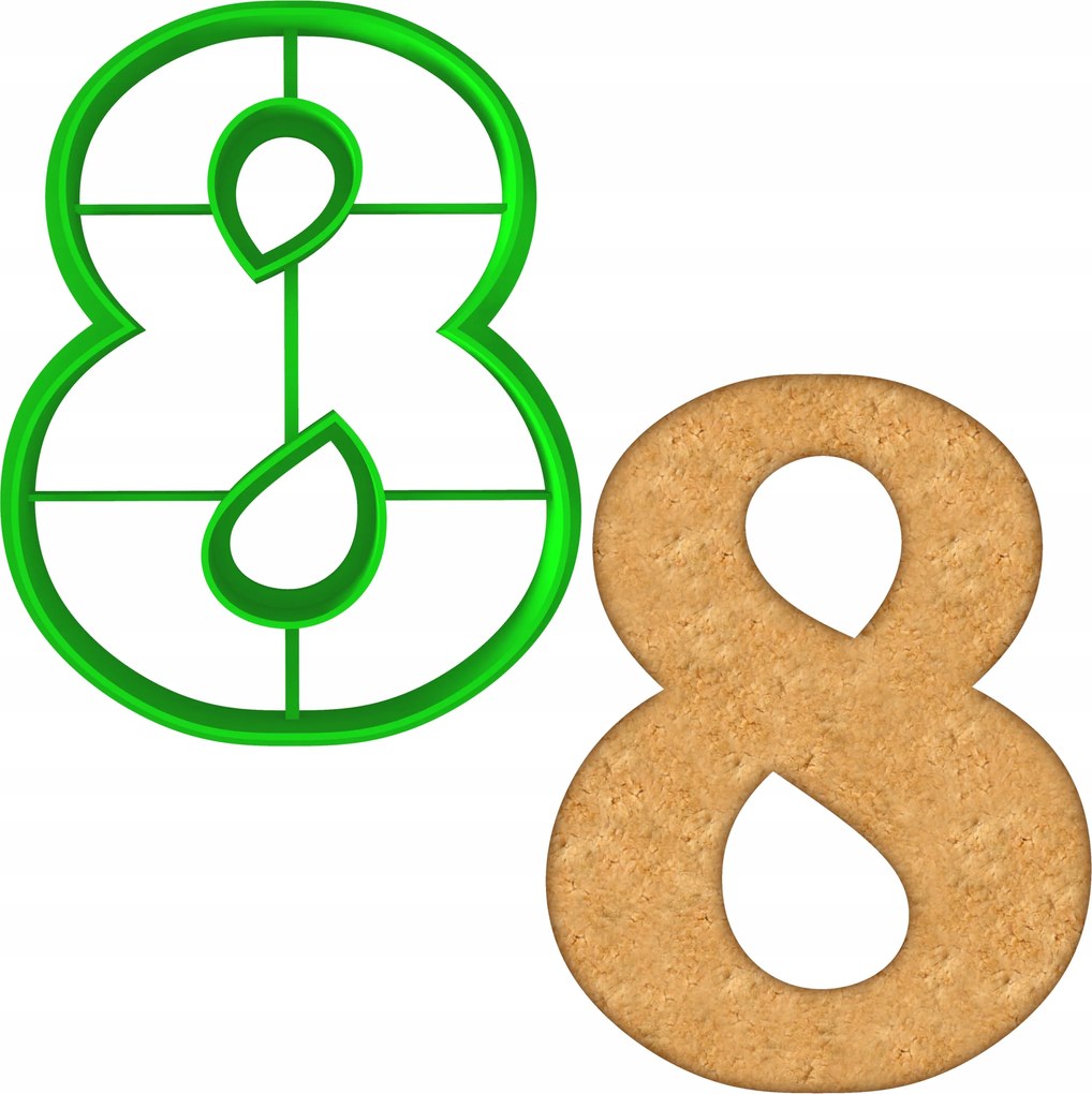 Forma Nőnapi lyukasztó március 8. Számjegy Szám Nyolcas 8cm