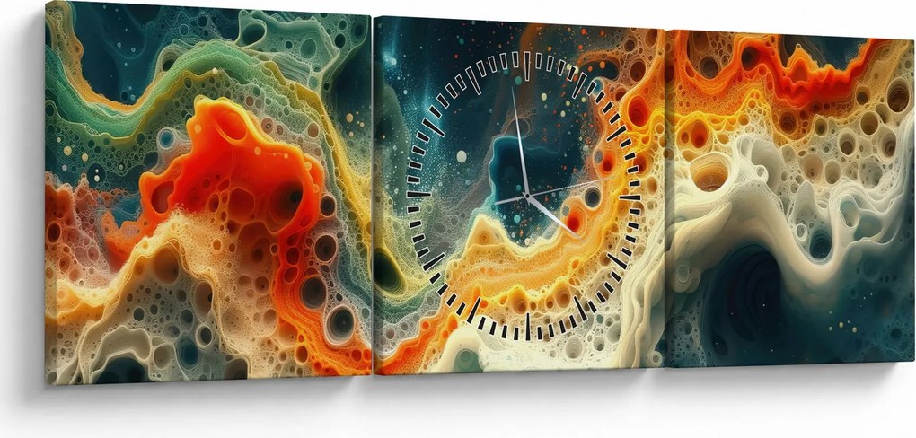 Kép - Modern absztrakció (órával) (90x30 cm)