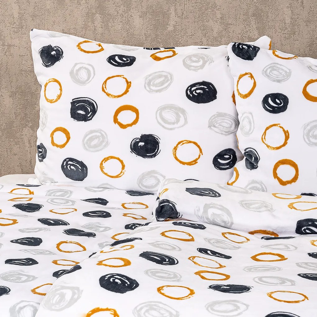 4Home Dotty mikroflanel ágyneműhuzat, 160 x 200 cm, 70 x 80 cm