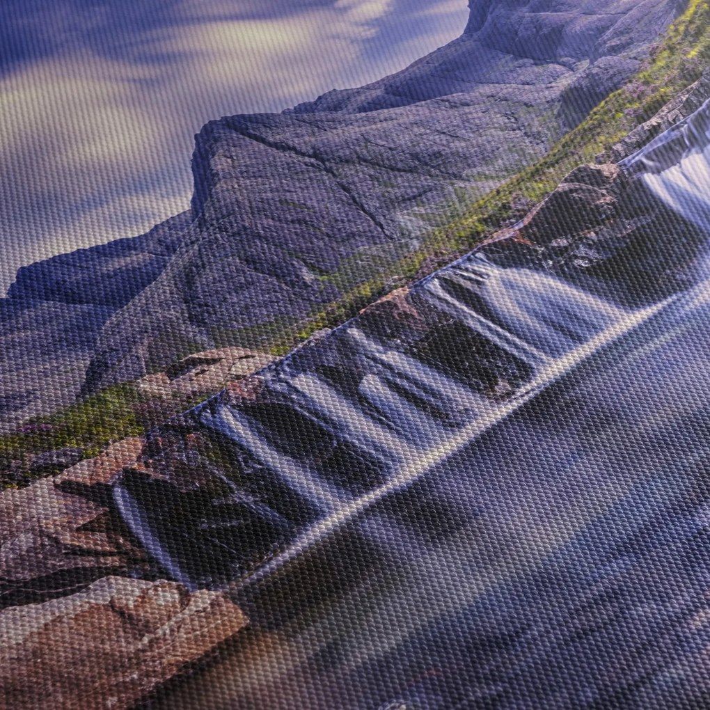 Vízesések képe (órával) (90x30 cm)