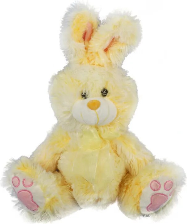 Plüss Húsvéti Nyuszi 36cm Sárga Álló Figura Dekoráció Ajándék