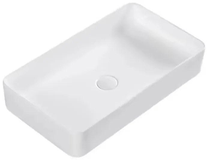 Erga Barbara, asztali mosogató 600x370x130 mm, fehér fényes, ERG-V03-YT-060-WH