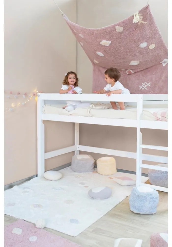 Krémszínű mosható kézi szövésű pamut gyerek szőnyeg 140x200 cm Kim – Lorena Canals