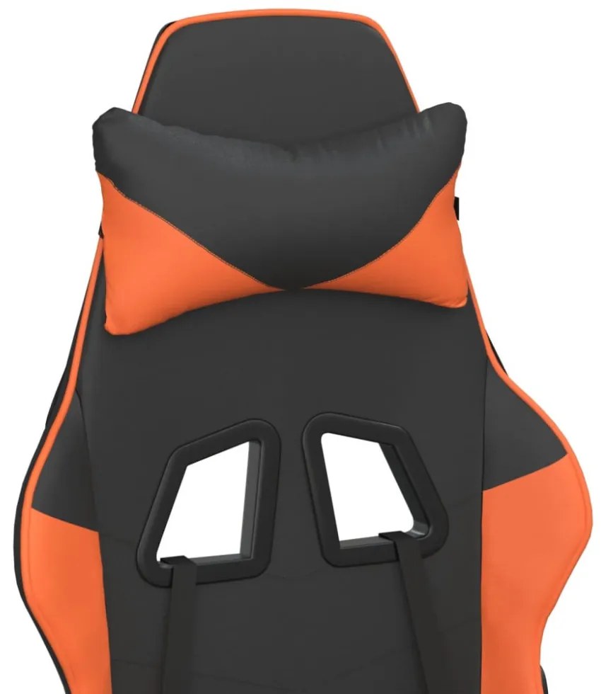 vidaXL fekete és narancssárga műbőr masszázsjátékszék