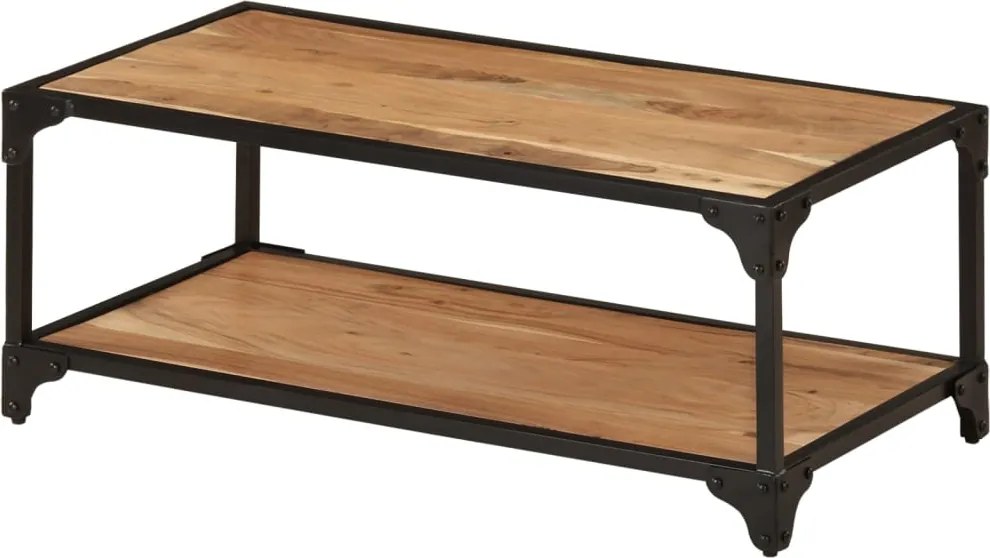 vidaXL tömör akácfa dohányzóasztal 90 x 45 x 35 cm