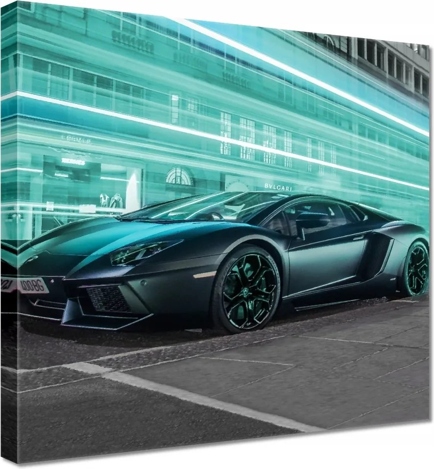 Vászonkép 90x90 Szuper autó Türkiz