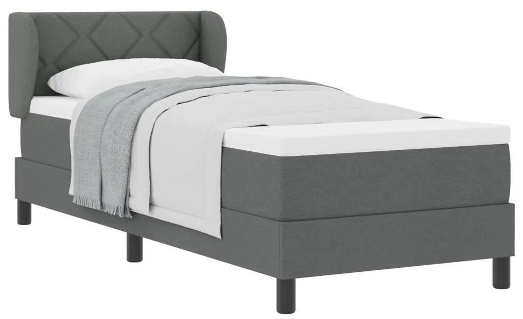 Boxspring Ágy Matrac Vaskék 80x200 cm Szövet