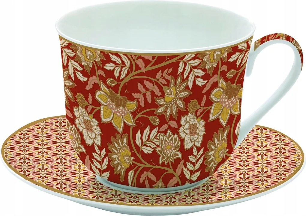 Csésze csészealjjal 1+1 szett porcelán 400 ml