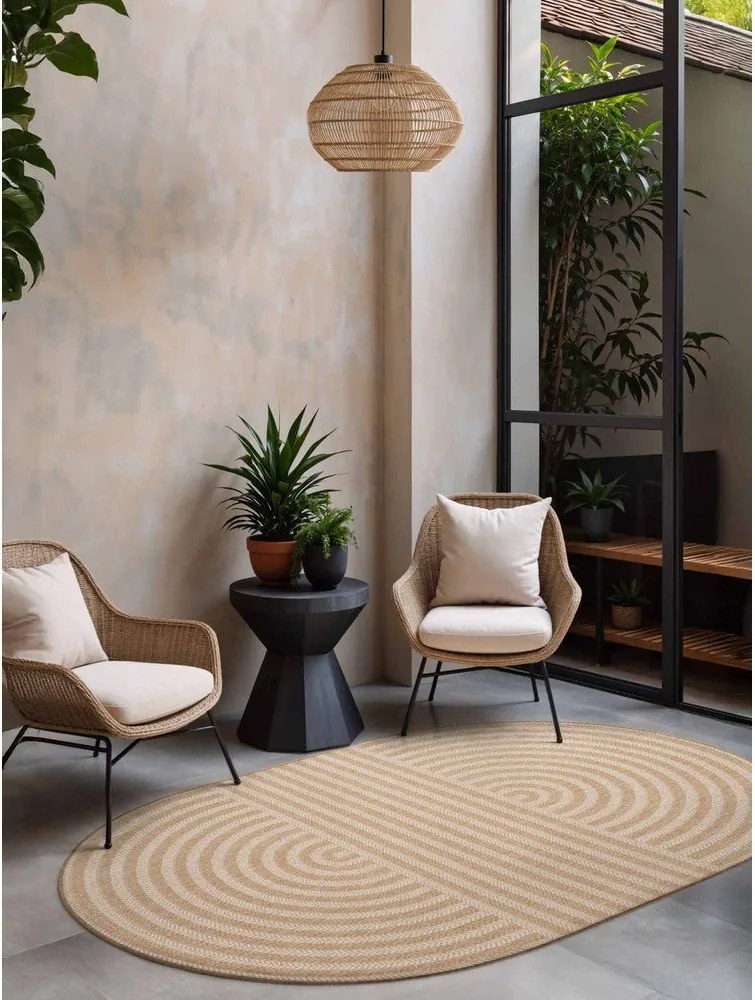 Krémszínű-natúr színű kültéri-beltéri szőnyeg 160x230 cm Haringey Woodfield – Ted Baker