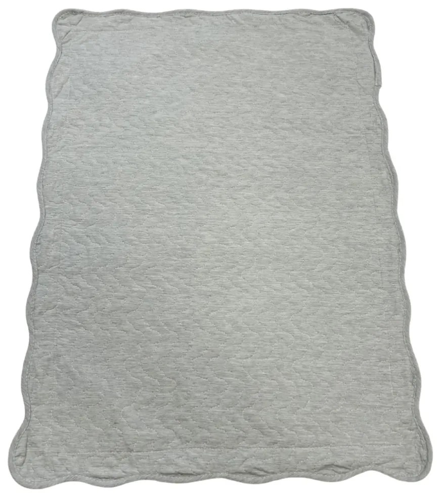 Ágytakaró pamut Deluxe sima világosszürke TiaHome - 140x220cm + 1ks 50x70cm