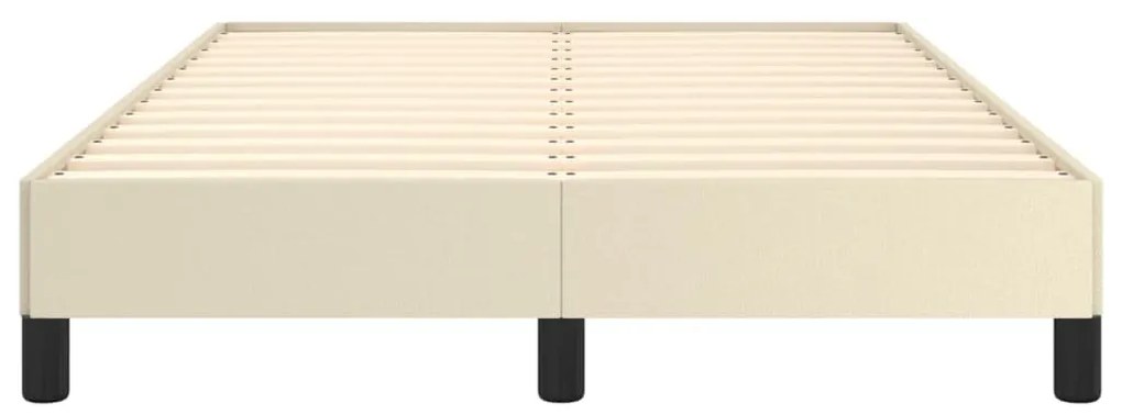 krémszínű műbőr ágykeret 120 x 200 cm