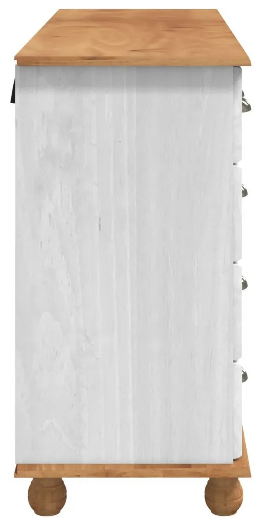 Fiókos szekrény ASKIM" Fehér 79x40x133.5 cm Szilárd Fa Tűlevelű"