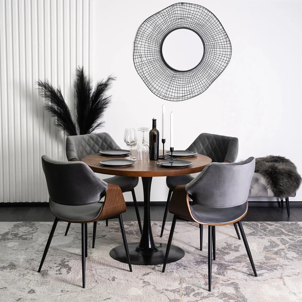 Étkezőgarnitúra 4 db. Dakota székkel. Asztal: LINO 100 cm