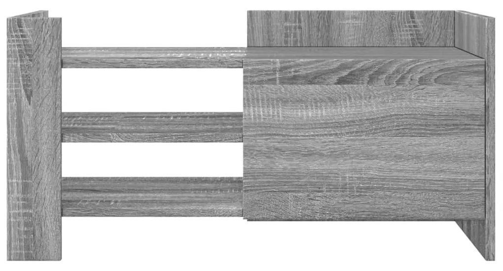 szürke sonoma színű szerelt fa TV-szekrény 80 x 35 x 40 cm
